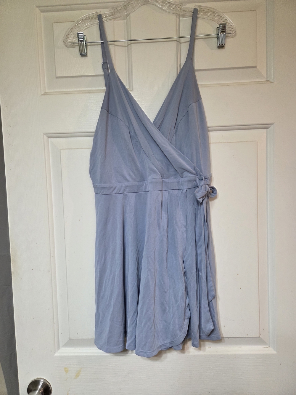Kimchi Blue Light Blue Wrap Romper